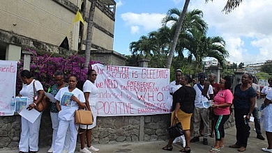 Nueses Outside Government Head Quarters