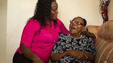 Gretta Roberts with Gertrude Roberts