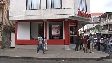 Digicel Building with Customers