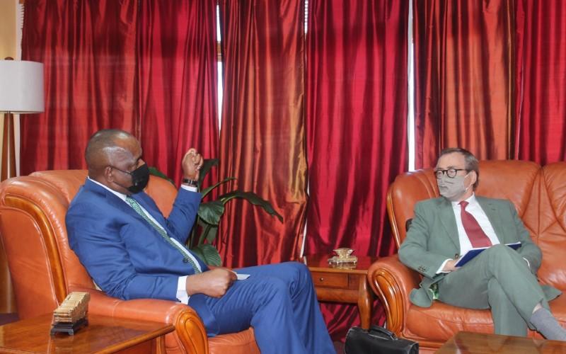 Hon. Roosevelt Skerrit & French Ambassador Jacques-Henry Heuls