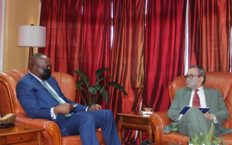 Hon. Roosevelt Skerrit & French Ambassador Jacques-Henry Heuls