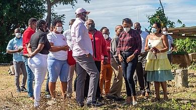 PM Skerrit & Denise Charles With Villagers