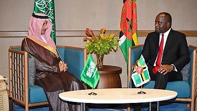 Ahmed Al Khateeb with Roosevelt Skerrit