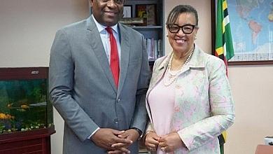 Roosevelt Skerrit and Patricia Scotland