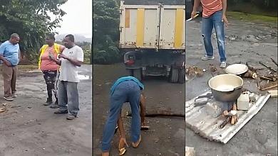 Truckers Strike Tarish Pit