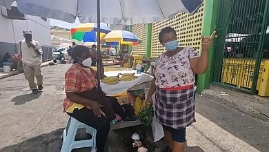 Vendors Wearing Mask