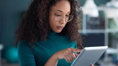 Woman Using Tablet