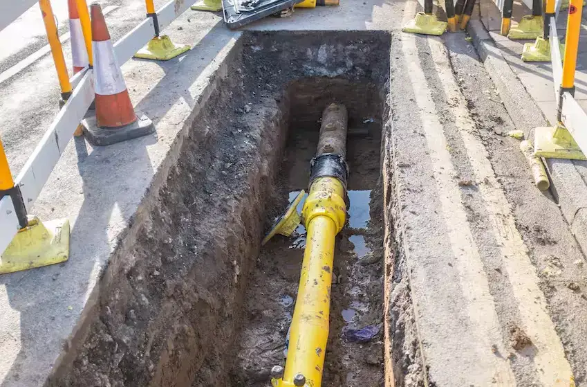 Excavation Works Road Main Pipes