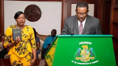 Jesma Paul Swearing in with President Charles Savarin