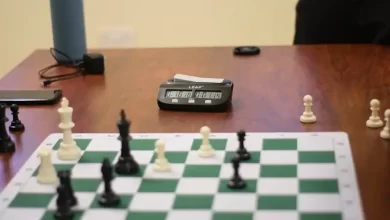 Chess Board in Play
