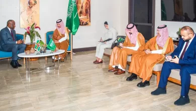 Saudi Delgation with Roosevelt Skerrit