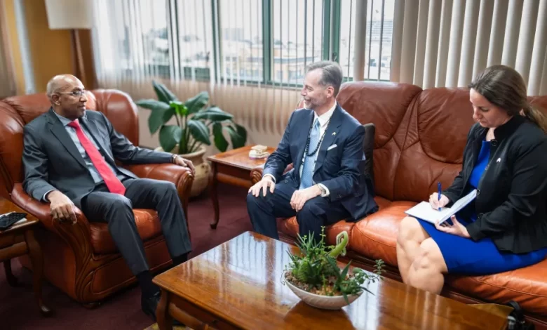 Dr. Irving McIntyre with Roger F. Nyhus