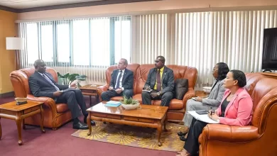 Simon Springett with PM Skerrit in Office