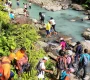 Dominica Hikers Crossing River