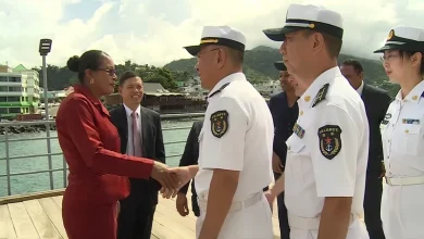 President of Dominica Sylvanie Burton with Chinese