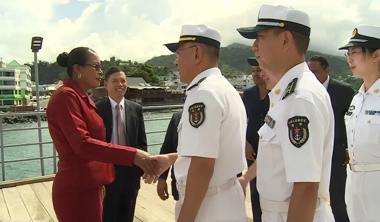 President of Dominica Sylvanie Burton with Chinese