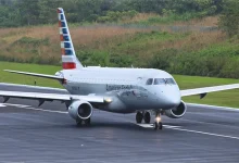 United Airlines at Douglas Charles Airport in Dominica