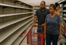 Shelves empty citizens hungry