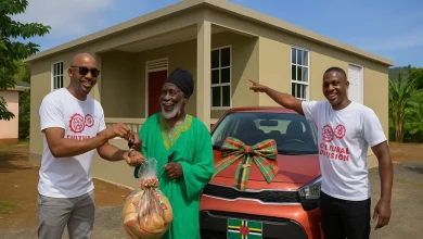 Cultural Division presents new car and house to Dominican elder in rural community celebration