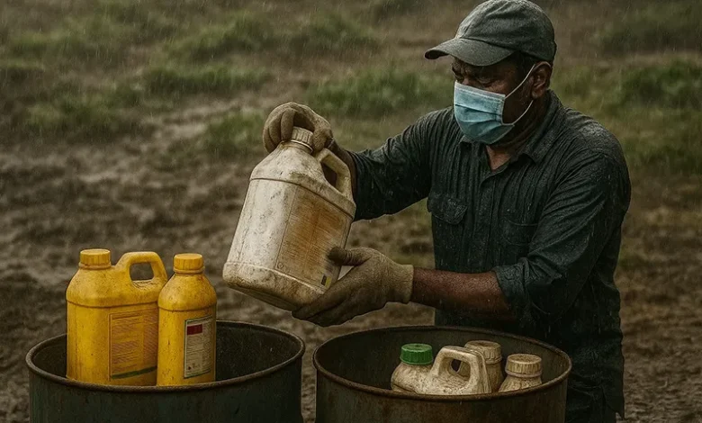 Agrochemicals being stored safely