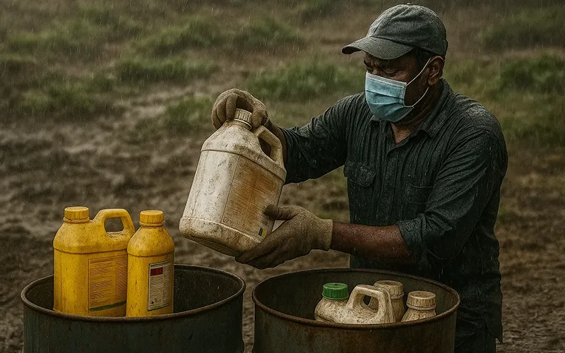 Agrochemicals being stored safely
