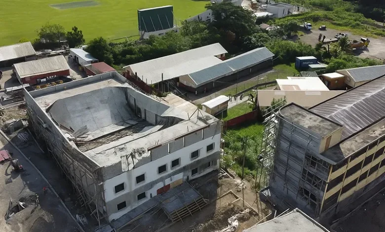 Dominica Grammar School Roof Collapse -Not Real Photo-