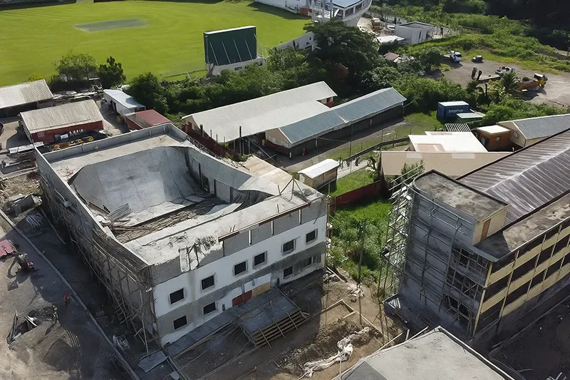 Dominica Grammar School Roof Collapse -Not Real Photo-
