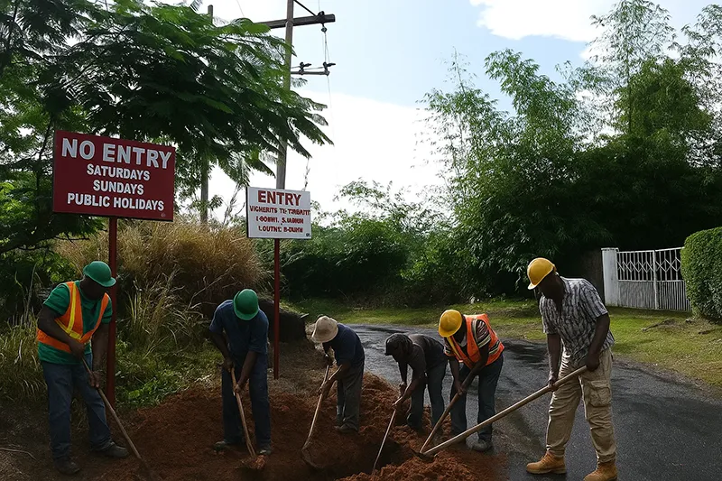 Excavation Works Goodwill Back Road Dominica