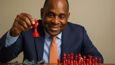 Fake Skerrit Holding Chess Pieces