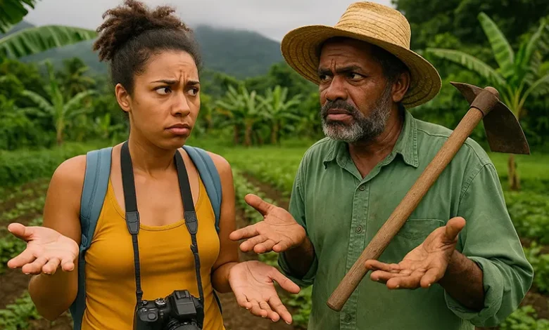 Farmer and Photographer in Dominica