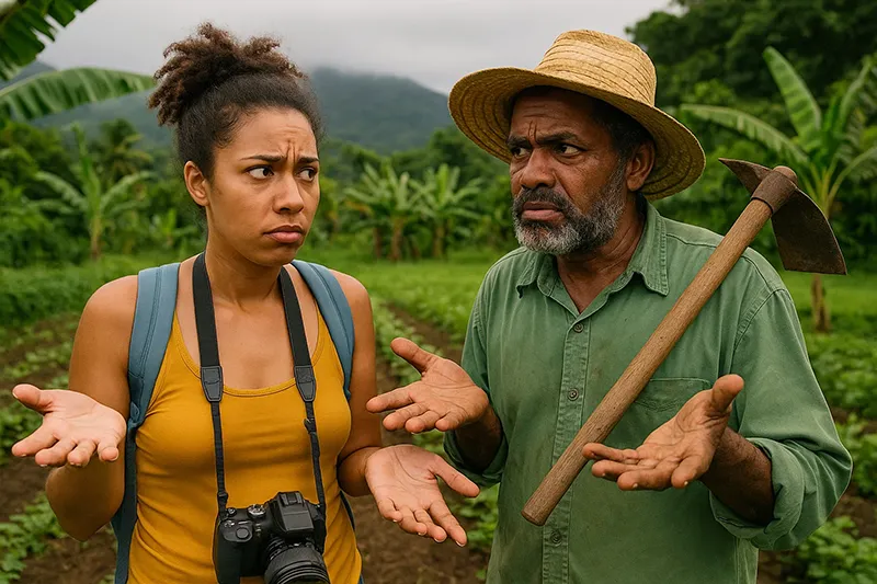 Farmer and Photographer in Dominica