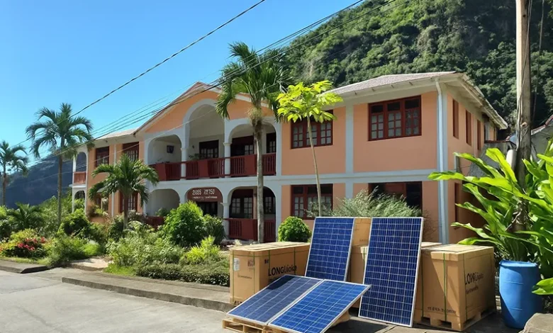 Hotel with Solar Panels and Machinery for the Hotels Aid Act in Dominica