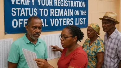 Voters in Domincia Checking if Their Names are Verified