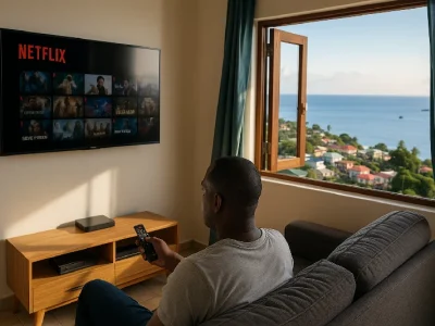 Watching netflix dominica home