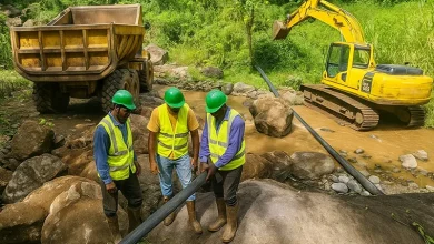 Working on DOWASCO Water System River