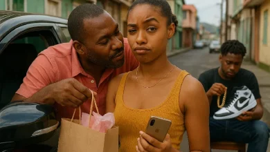 Older man giving Dominica Young Girl Gifts in Return for Sexual Favors