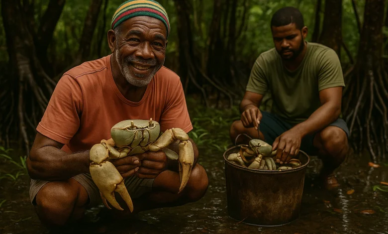 Crabbing in Dominica