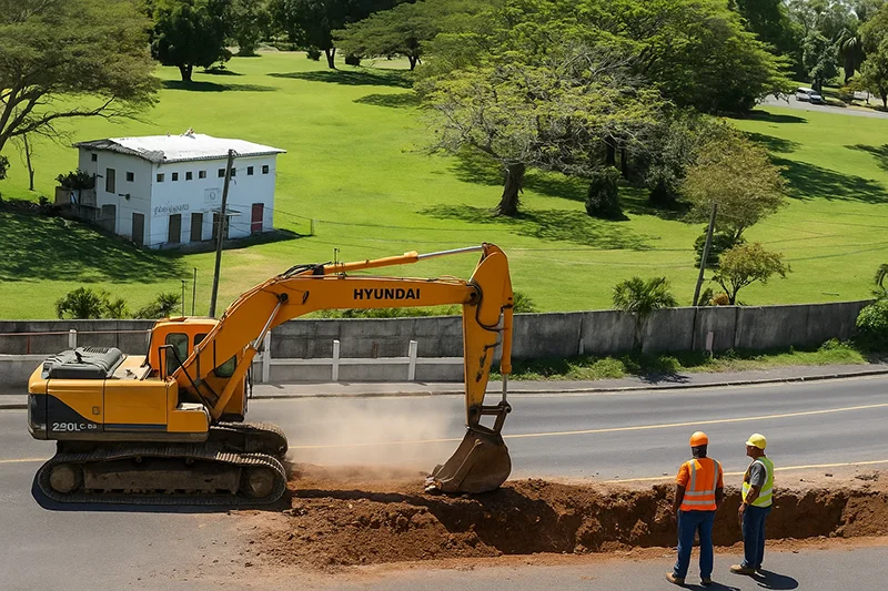 Excavation Works Along Valley Road