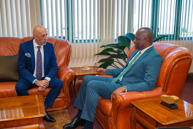 His Excellency José María Fernández López de Turiso, Ambassador Extraordinary and Plenipotentiary of Spain to the Commonwealth of Dominica Sits an Talks with Prime Minsiter of Dominica Hon. Roosevelt Skerrit