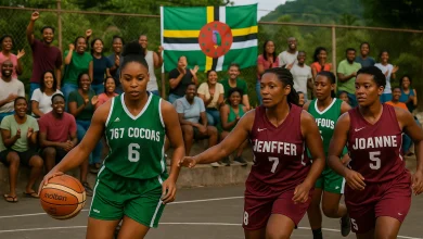 Women playing Basketball in Dominica