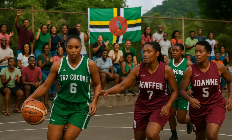 Women playing Basketball in Dominica