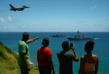 Fake War Ships Of the coast of Dominica - Obviously Not Real