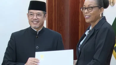 Indonesia Ambassador Fikry Cassidy, with Dominica President Sylvanie Burton