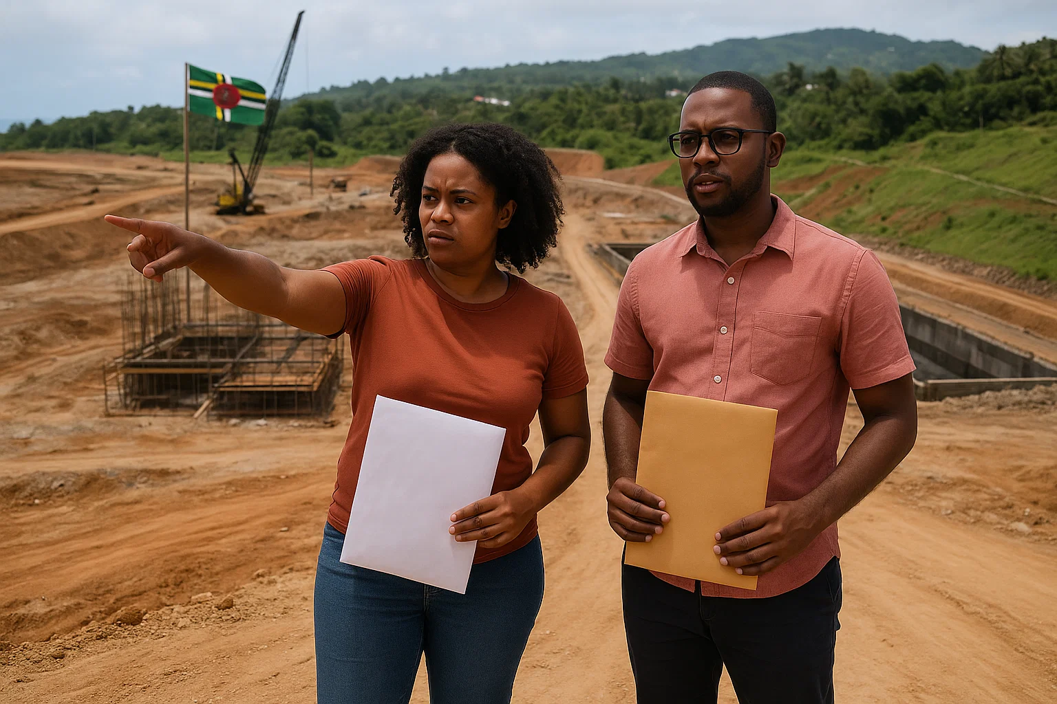 People at Dominica International Airport Site Fake