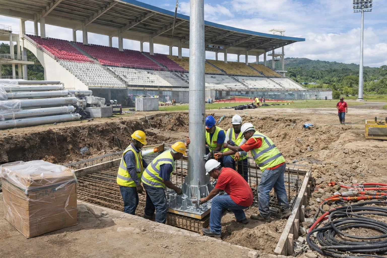 Lighting Upgrades at Windosr Park in Dominica