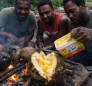 Roasted Breadfruit in Dominica
