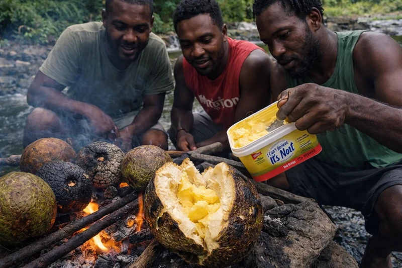 Roasted Breadfruit in Dominica