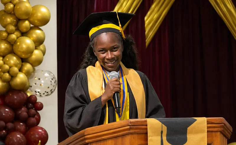 Goodwill Secondary School Valedictorian Akeisha Luke