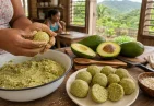 Avocado and Farine Balls in Dominica